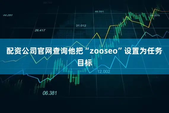 配资公司官网查询他把“zooseo”设置为任务目标